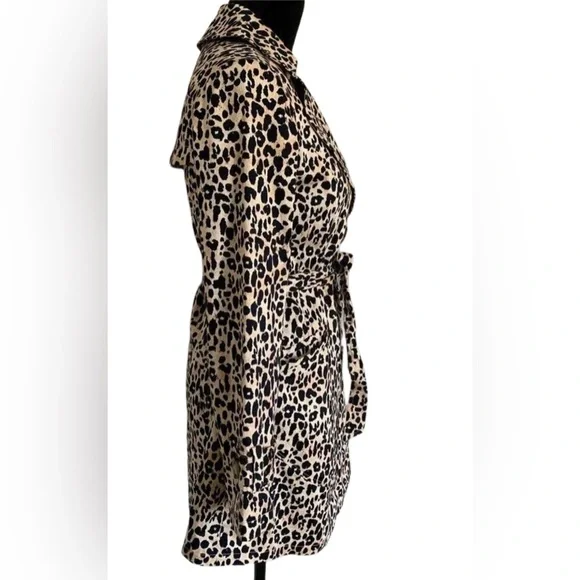 Forever 21 Leopard Trench Coat - Picture 3 of 10